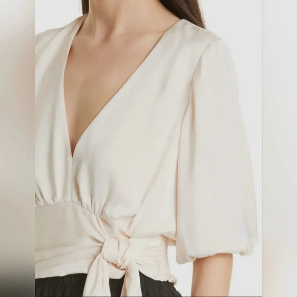 Ramy Brook Llana V Neck Tie Hem Top - Picture 9 of 9